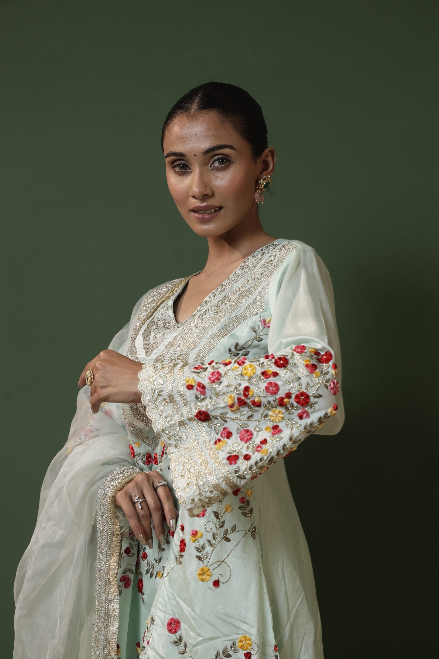 Pista Ethnic Anarkali set