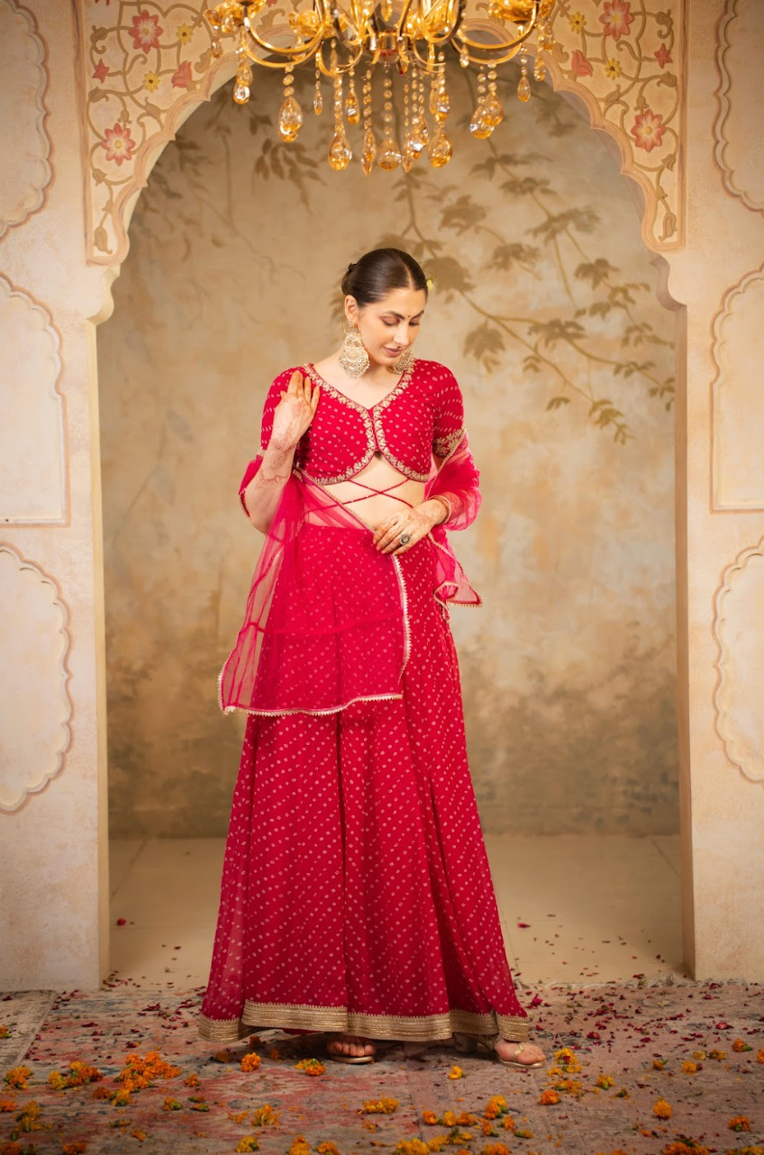 Festive Georgette Lehenga Set
