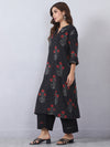 Cotton Kurta Pant Set with Block Print