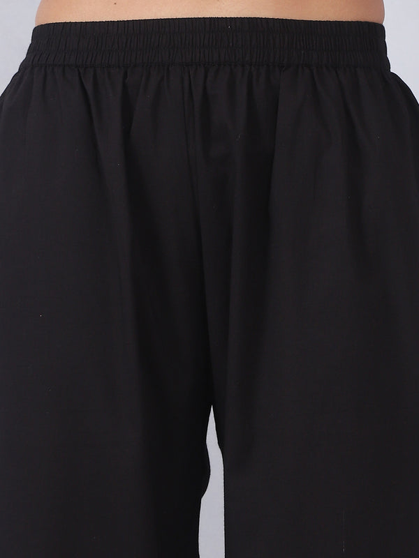 Charcoal Black Kurta Pants Set