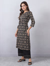 Charcoal Black Kurta Pants Set