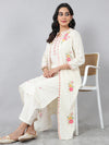Multi embroidery jacket style kurta set