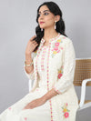 Multi embroidery jacket style kurta set