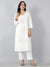 White Floral Embroidered Kurta Set