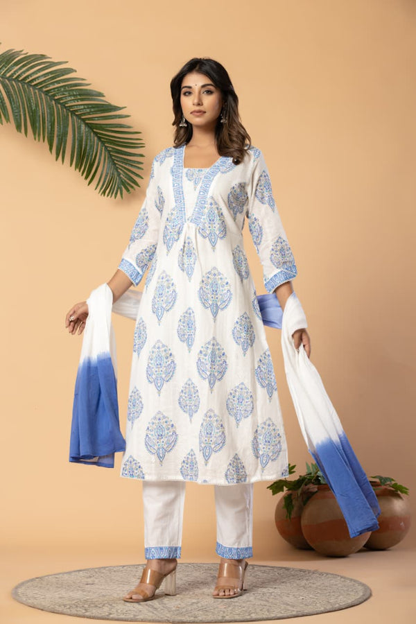 Premium Block Print Kurta Set