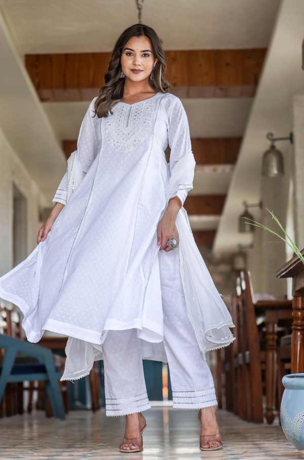 White Multi-Print Rayon Top