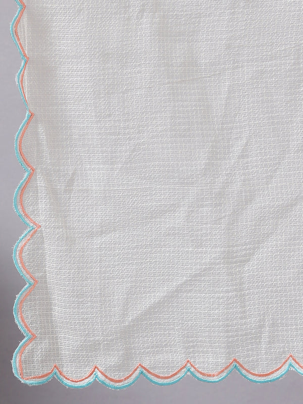 Straight Kota Doria Kurta Set with Dupatta