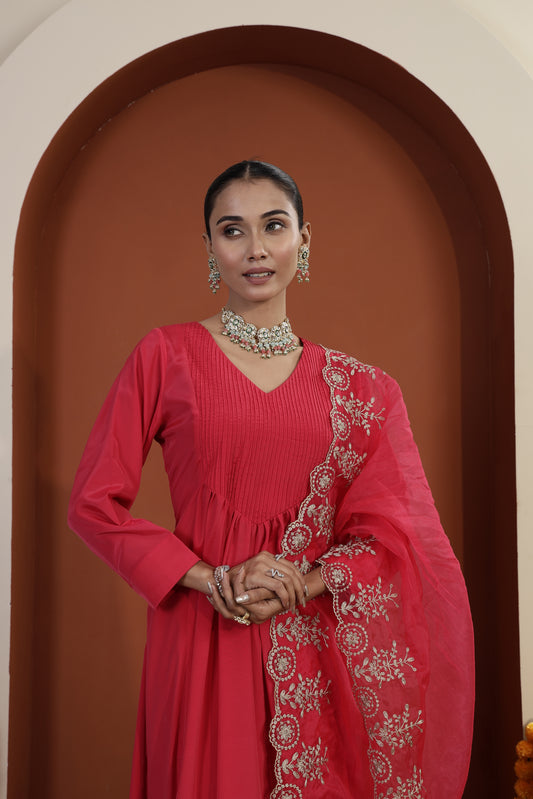 Regal Pintucks Design Anarkali Set