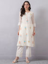 Straight Kota Doria Kurta Set with Dupatta