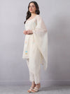 Sleeveless Kota Doria Kurta Set with Dupatta