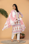 Block Printed Straight Kurta Set