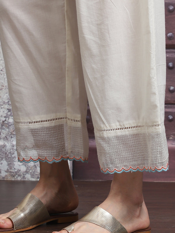 A-Line Kota Doria Kurta Set