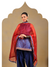 Royal Blue Brocade Suit Set with Gold Detailing