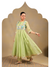 Pista Green Anarkali Set with Embroidered Jacket