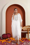 Hand-Embroidered Silk-Organza Kaftaan Set