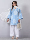 Powder Blue Embroidered Farshi Salwar Set