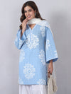 Powder Blue Embroidered Farshi Salwar Set