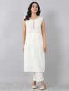 Multi embroidery jacket style kurta set