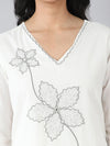 Elegant White Floral Kurta Set