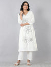 Elegant White Floral Kurta Set