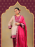 Off White & Rani Pink Embroidered Suit Set