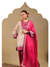 Off White & Rani Pink Embroidered Suit Set