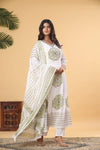 Block Print Anarkali Suit Set